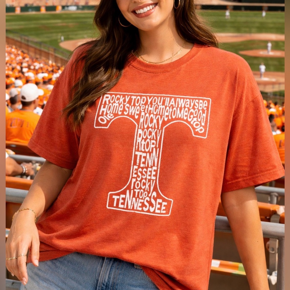 UT Tennessee Volunteers T-shirt Orange White Power T Rocky Top Women’s XL VOLS